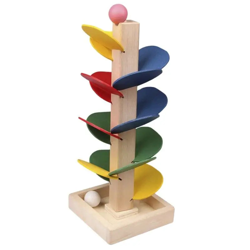 Wooden Music Tree Toy for Kids, Marble Ball Run Track Game for Toddlers, Marble Tree Educational Montessori Toy Boy Girl Gifts